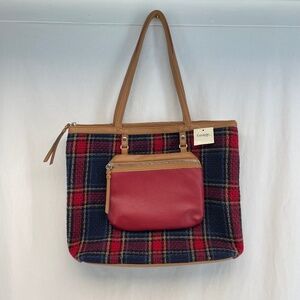 George Shoulder Bag with Crossbody Red Blue – NEW WITH TAGS